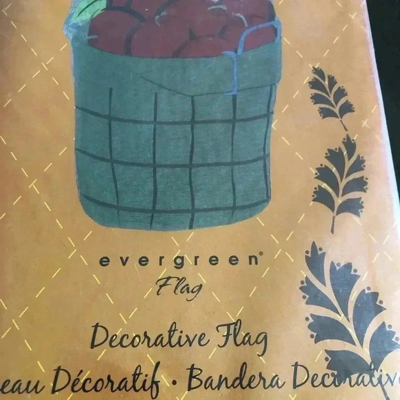 House/Porch Apples In A Basket Flag, Burlap,Large Heavy weight - 28x44” - Picture 2 of 4